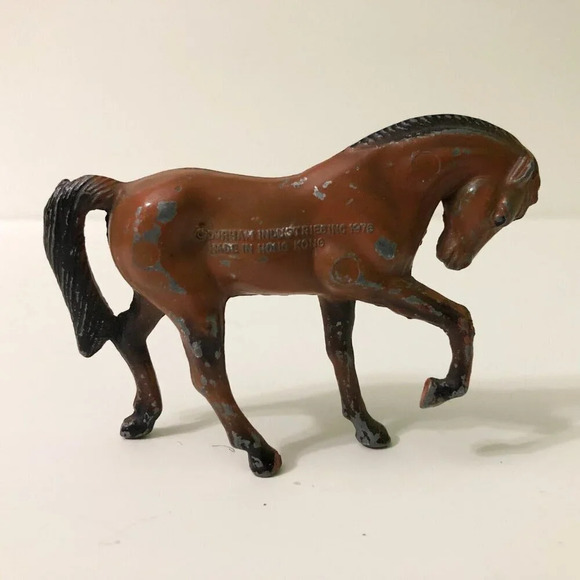 Vintage 1976 Durham Industries Metal Horse Figure 3.5 Inch Long Toy  Hong Kong - Picture 9 of 15
